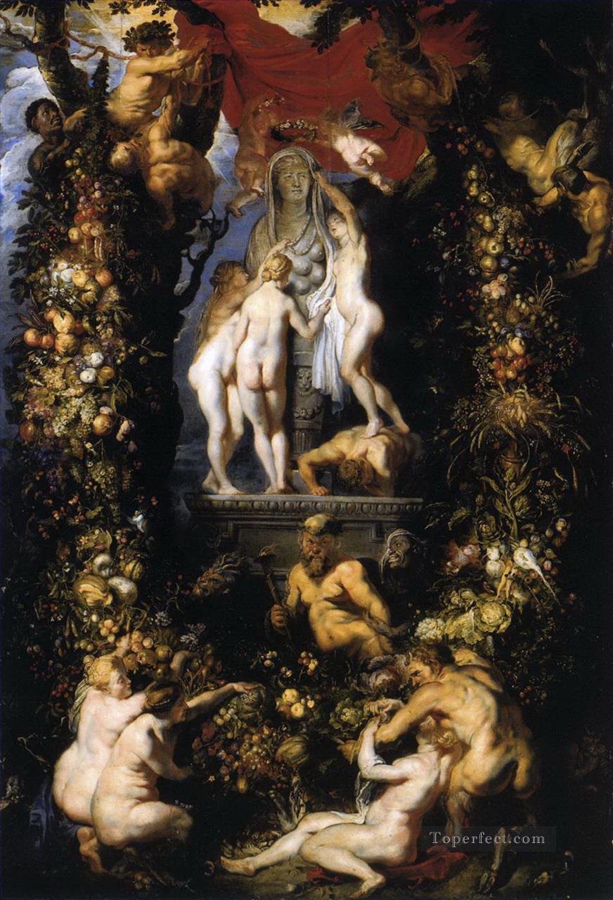 Nature Adorning the Three Graces Peter Paul Rubens Oil Paintings